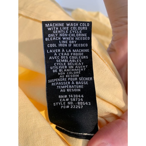 NWT 7 For All Mankind Yellow Smocked Linen Midi Dress - Picture 7 of 8